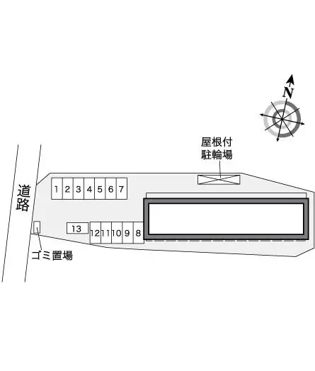 ★手数料０円★昭島市中神町　月極駐車場（LP）